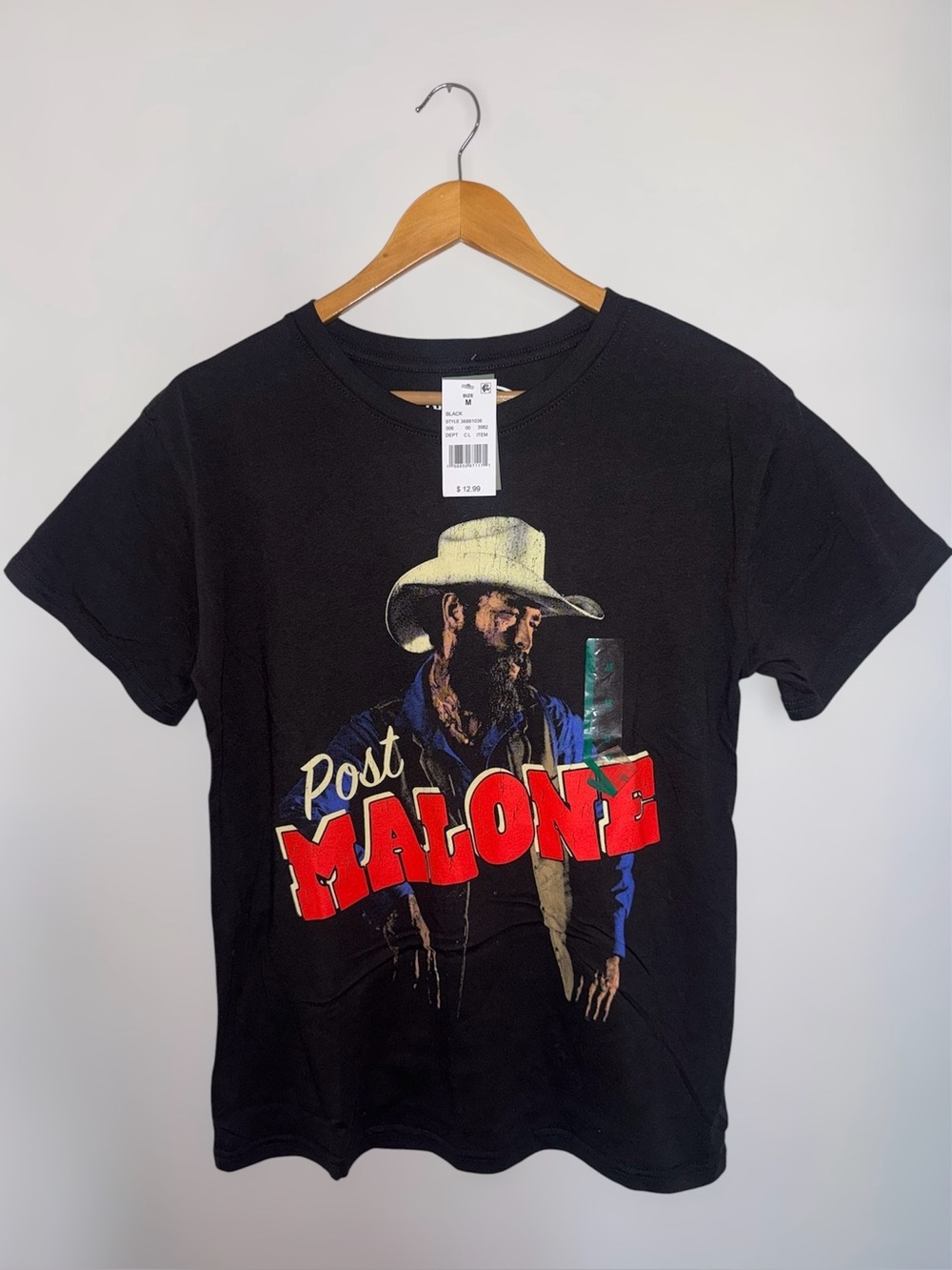 New Post Malone Graphic Short-Sleeve Tee in Black M 100% Cotton